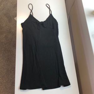 Black cami dress with tie front